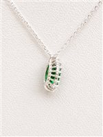 Collana Vidali Gioielli Donna in Oro bianco Smeraldo sintetico COOR-31-34 - COOR-31-34